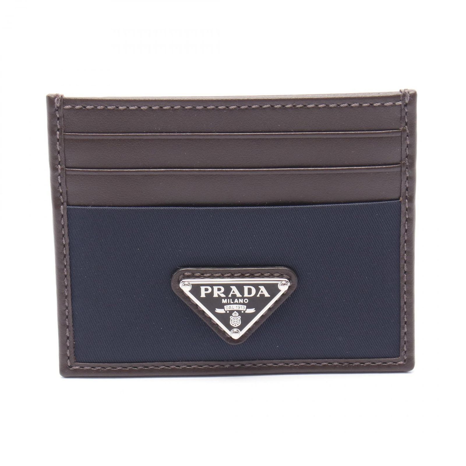 プラダ PRADA カードケース 2MC025384F0C1B ブルーカフェ レザー ナイロン カードケース メンズ