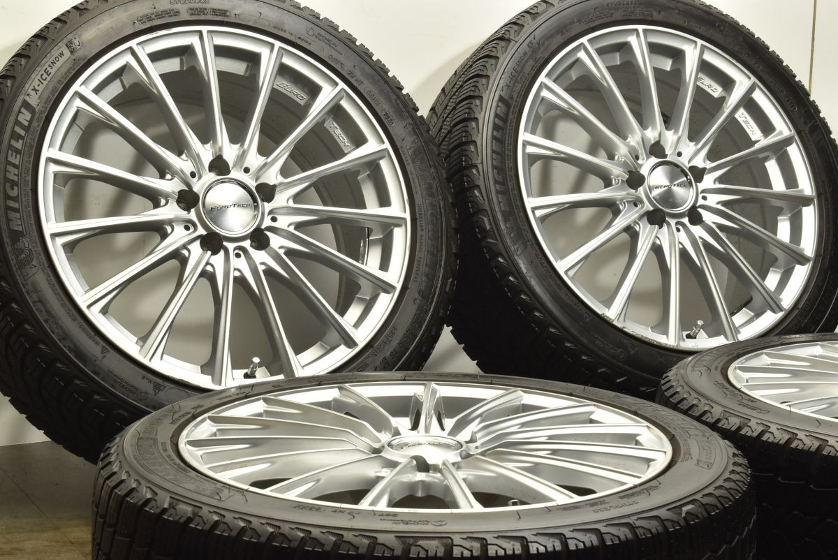 バリ溝 ユーロテック 18in 7.5J 44 PCD112 ミシュラン X-ICE SNOW 225 45R18 ベンツ Aクラス Bクラス Cクラス スタッドレス