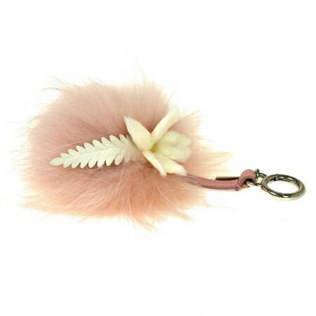 中古】 美品 フェンディ FENDI ポンポン バッグチャーム キーホルダー