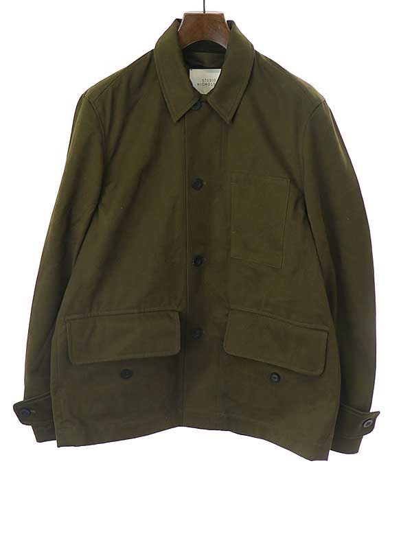 STUDIO NICHOLSON スタジオ ニコルソン 19AW KOKU PEACHED TWILL WINTER FILD JACKET  ミリタリーフィールドジャケット オリーブ M