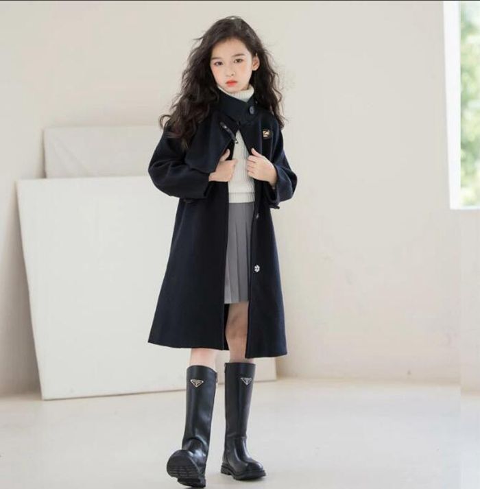 子供 コート ロング 秋冬 アウター ジャケット チェスターコート ダッフルコート トップス きれいめ 上品 長袖 トレンチコート 可愛い オーバーサイズ 洗える 羽織 春 体型カバー 大きいサイ