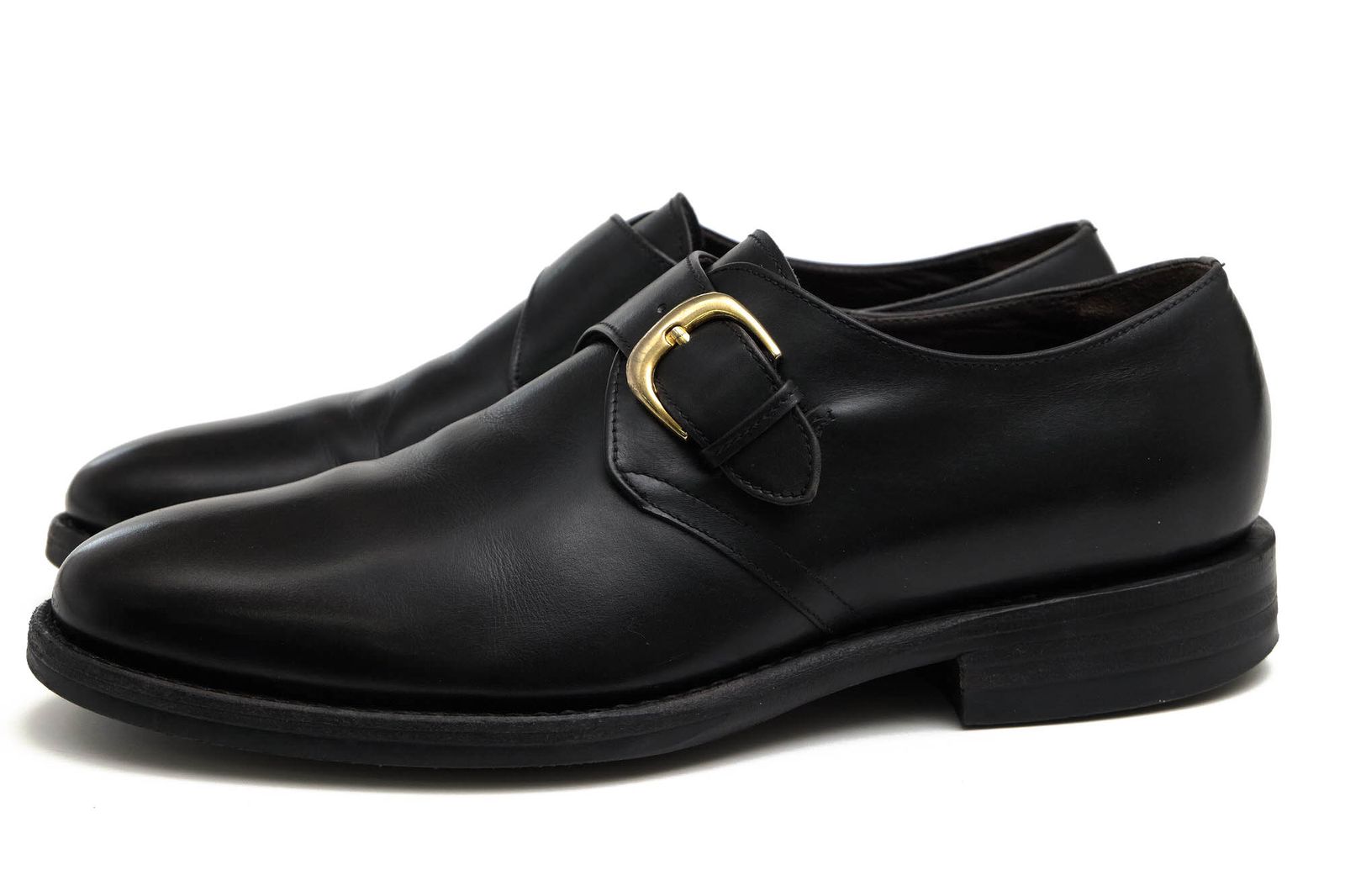 alan Sriwijaya 黒 レザー ストラップシューズ JALAN SRIWIJAYA