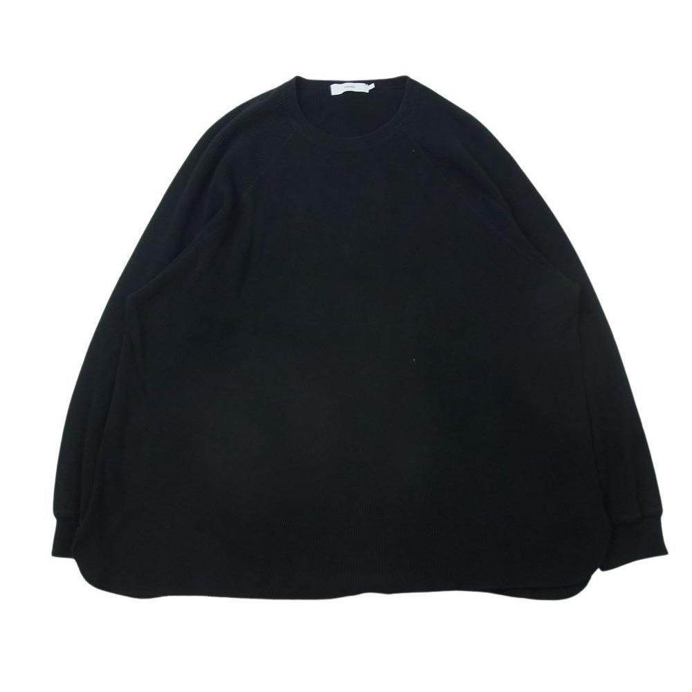 Graphpaper ブラック ワッフル 長袖カットソー Graphpaper