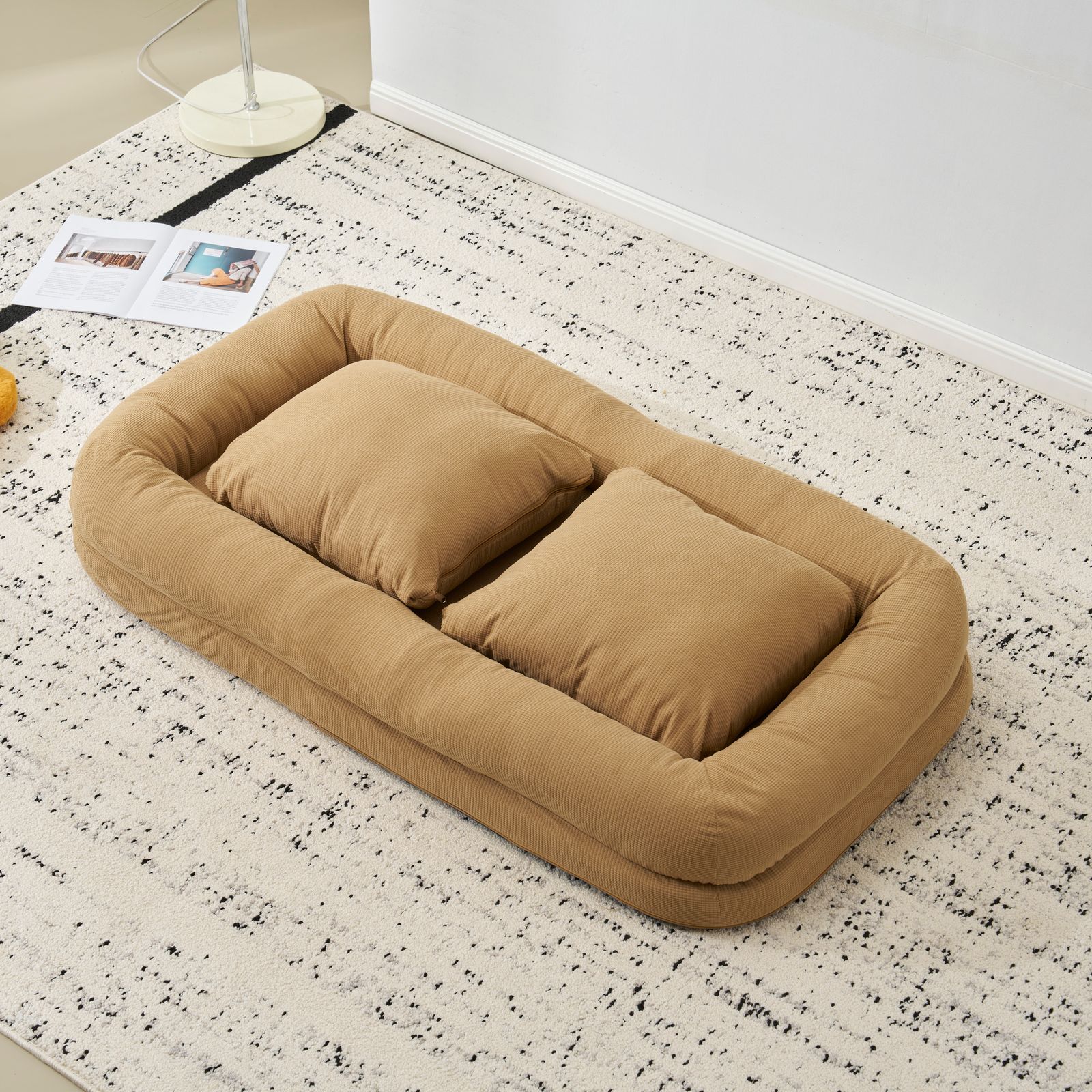 6段調整可能な1人掛けソファーベッド 3WAY折りたたみフロアソファー