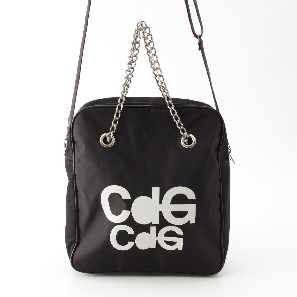 コムデギャルソン CDG ロゴ 2WAY チェーン ショルダーバッグ ブラック 