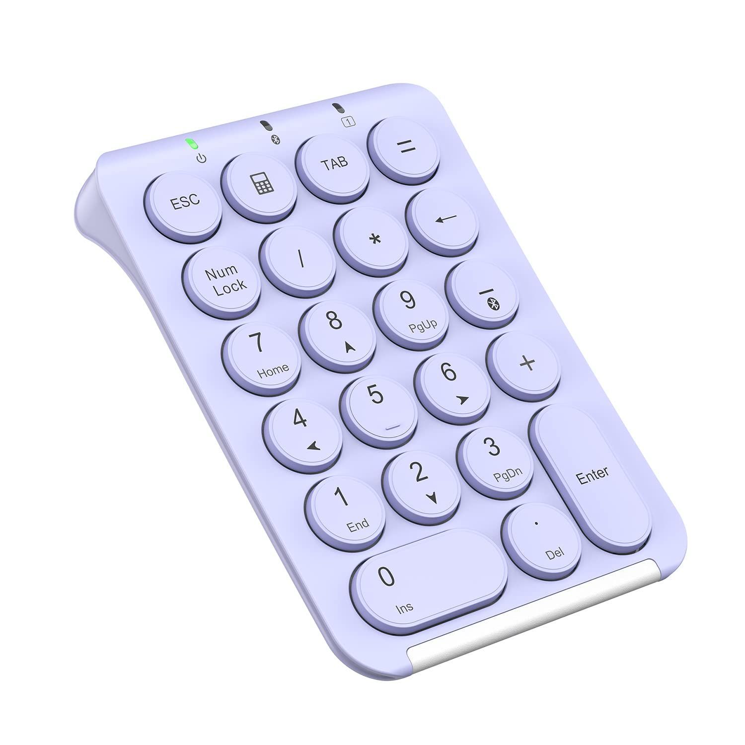 iClever テンキー Bluetooth Tabキー付き 耐久性 薄型 パンタグラフ ラップトップ デスクトップ PC ノートブック用 多機種対応 IC-KP08 (パープル)