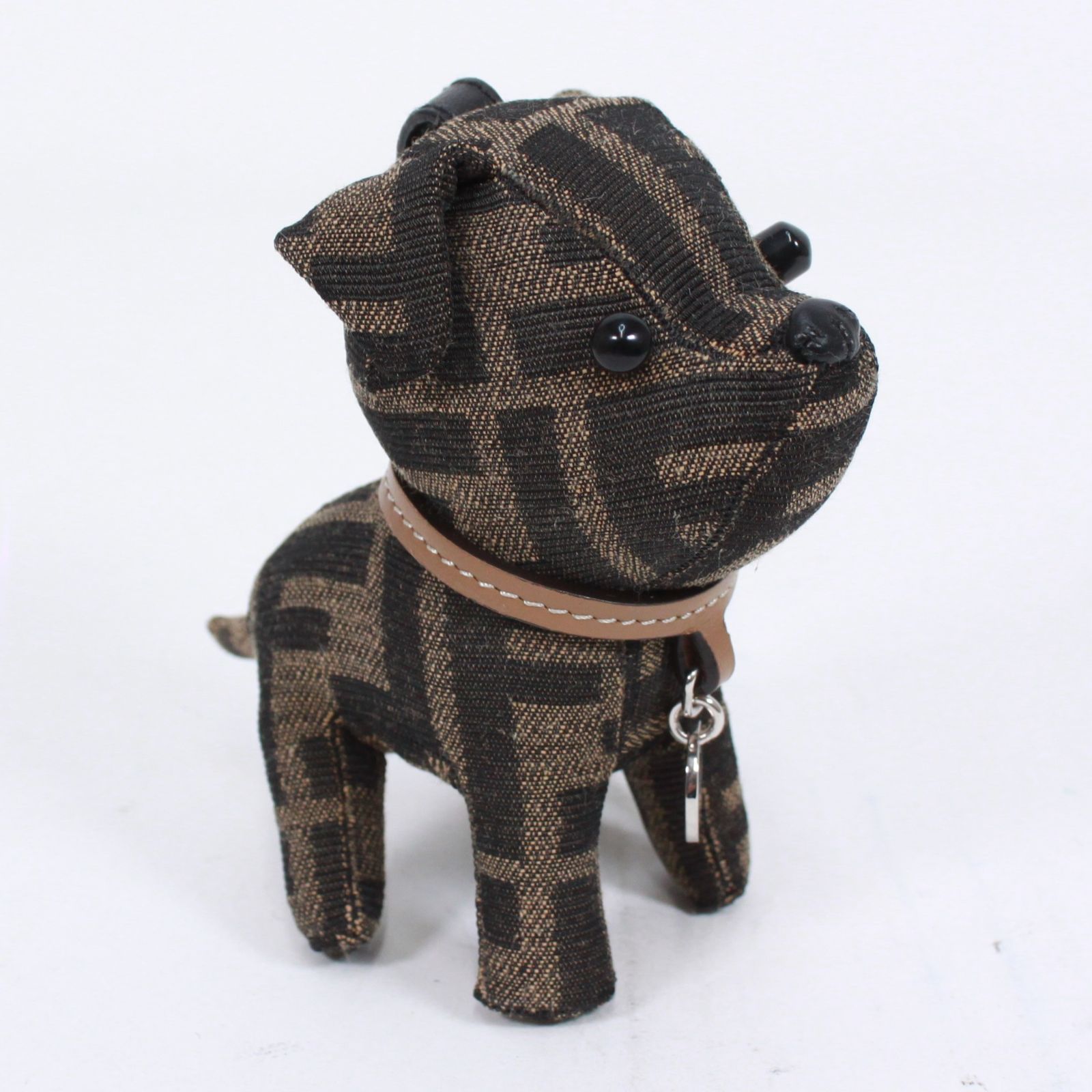 FENDI フェンディ】チャーム キーホルダー ズッカ 犬 ブラウン バッグ