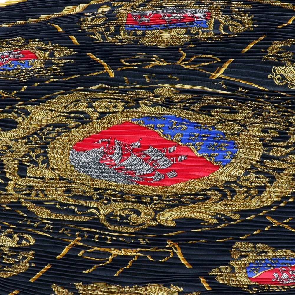 HERMES】エルメス プリーツスカーフ Les Armes de Paris パリの
