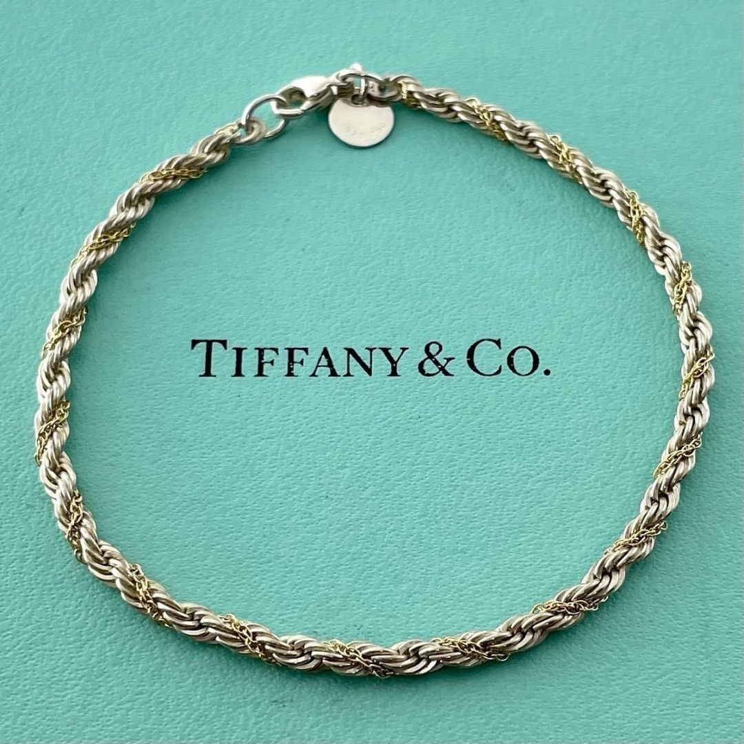 ティファニー ツイスト ロープ チェーン コンビ ブレスレット TQ2fe