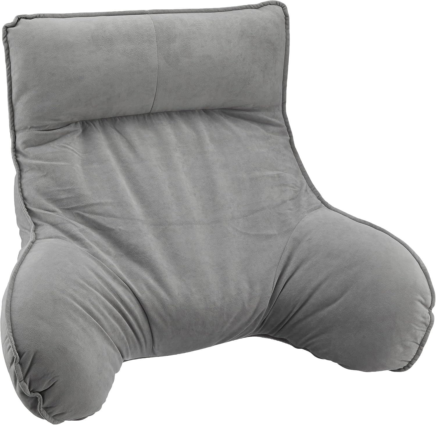 ドウシシャ 肘付きクッション いつでも背もたれ ベッド上 フロアクッション グレー ATBL-GY