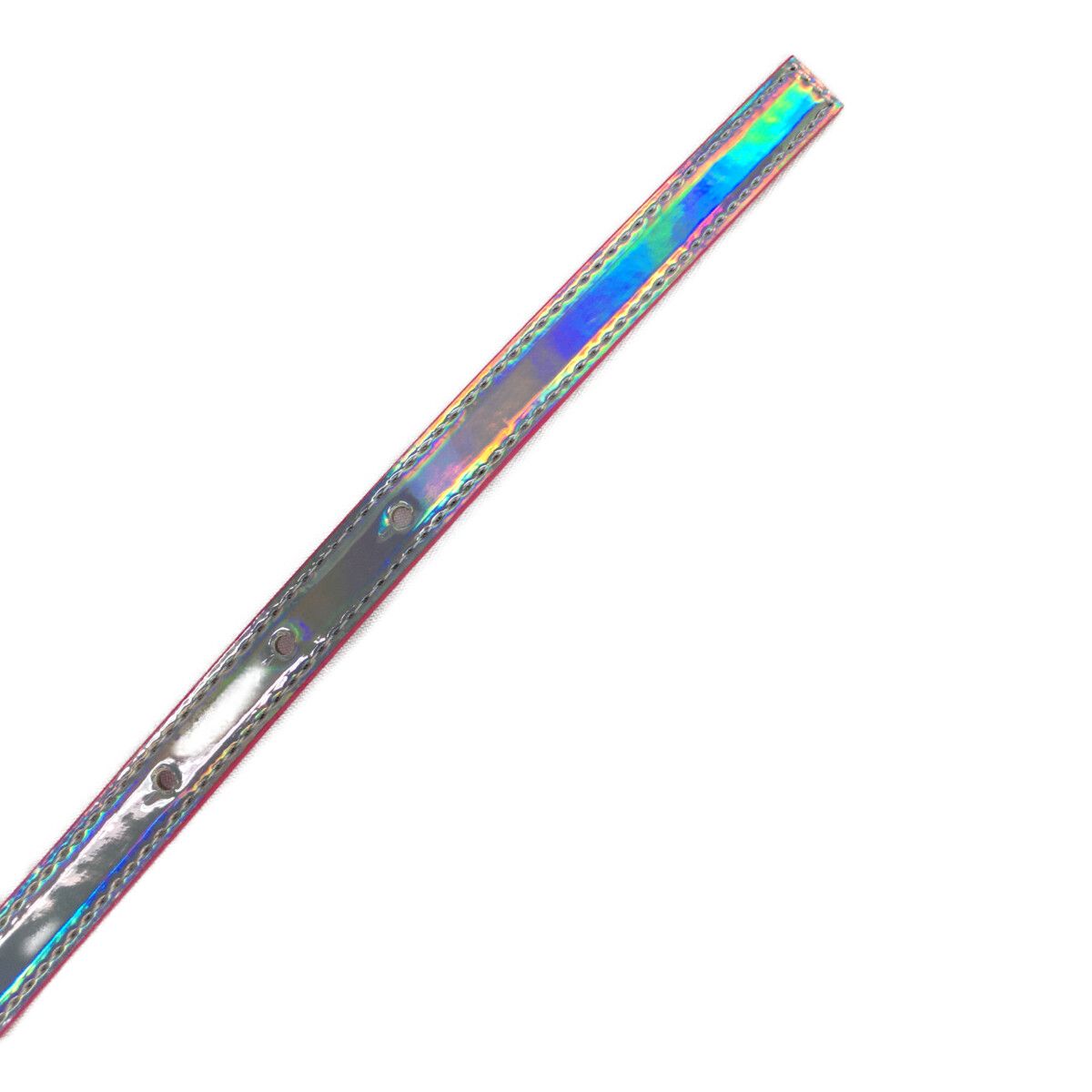 今年も大人気！ アルチビオ archivio ベルト オーロラ＆ピンク 細ベルト ロゴバックル リバーシブル お見逃しなく！