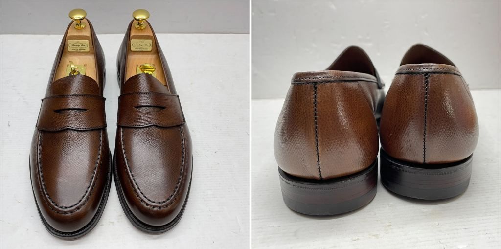 01w-5337 クロケットアンドジョーンズ CROCKETT-JONES ダークブラウン UK6.5E イングランド製 メンズ HARVARD2 箱 シューツリー付 ローファー 品 CAMPINGPARCCENTRAL_COM