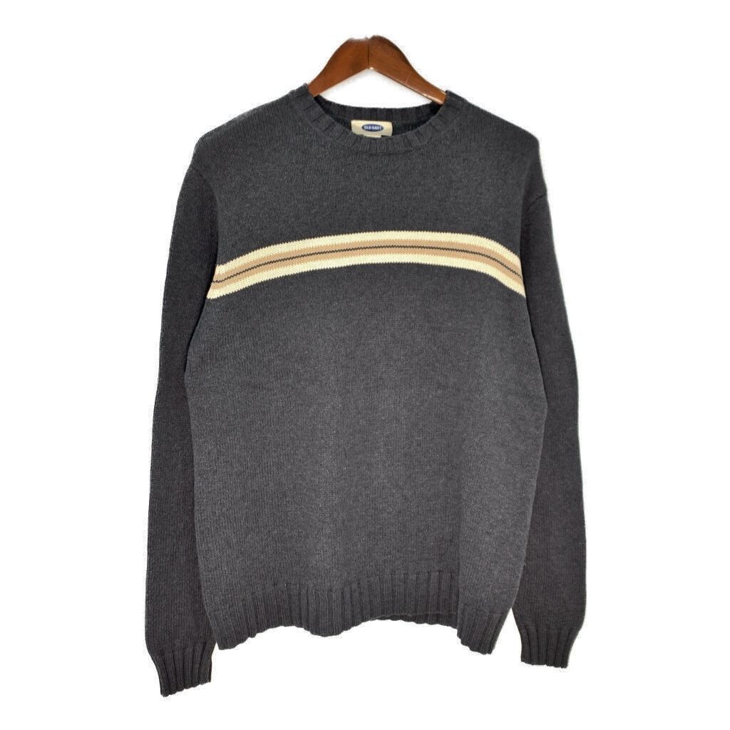 OLD NAVY オールドネイビー コットン ニット セーター グレー (メンズ L) 中古 古着 T0911