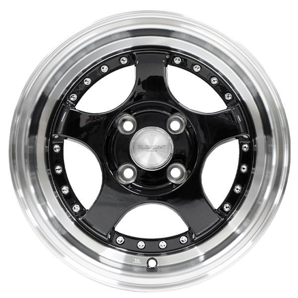 タイヤホイール 4本セット ELEMENT L002 155/65R14 14インチ 5.5