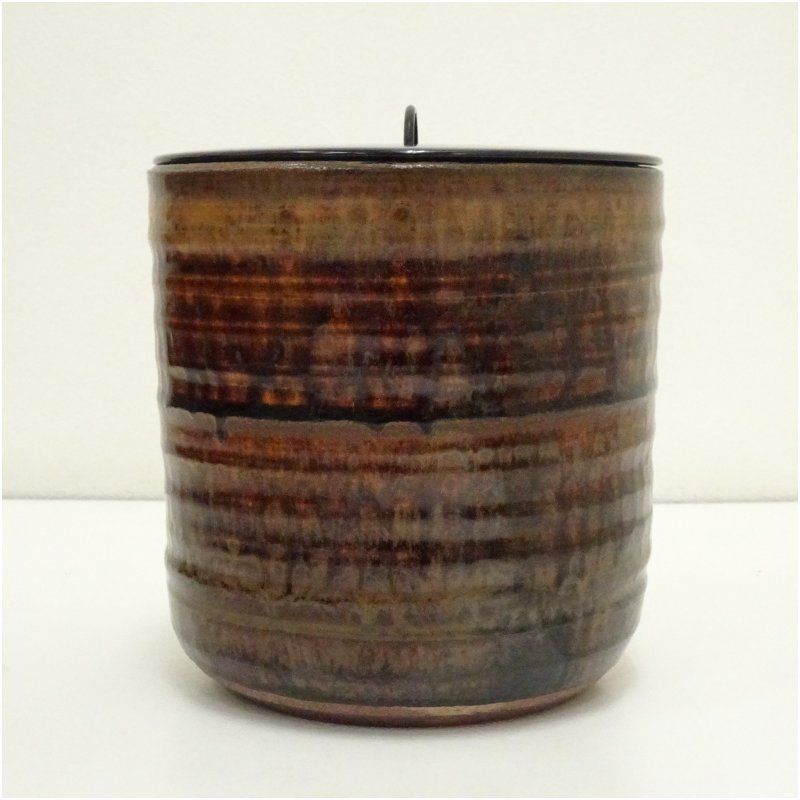 （美品）泉窯　一重口水指　古瀬戸写　茶道具 美品）泉窯一重口水指古瀬戸写茶道具