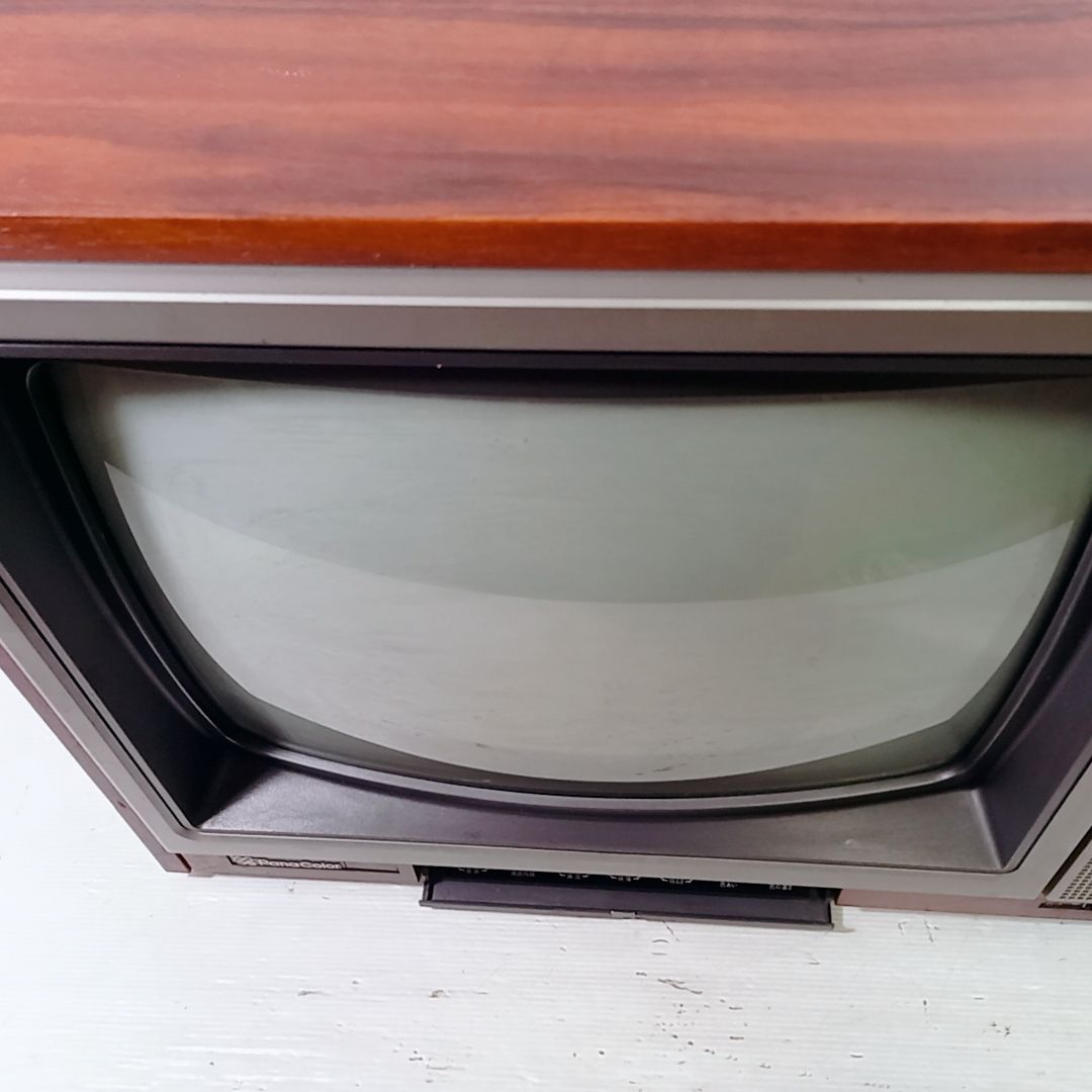 昭和レトロ ブラウン管 テレビ 木製 TH18-C1 ナショナル アナログ 昭和レトロ ブラウン管 テレビ 木製 TH18-C1 ナショナル