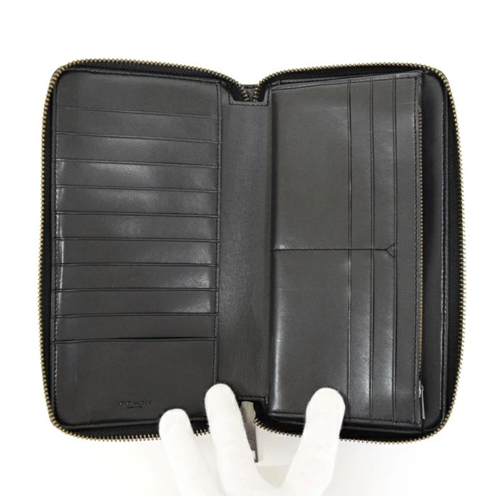 COACH コーチ ダブルジップ メンズ コーチ ダブルファスナー 長財布