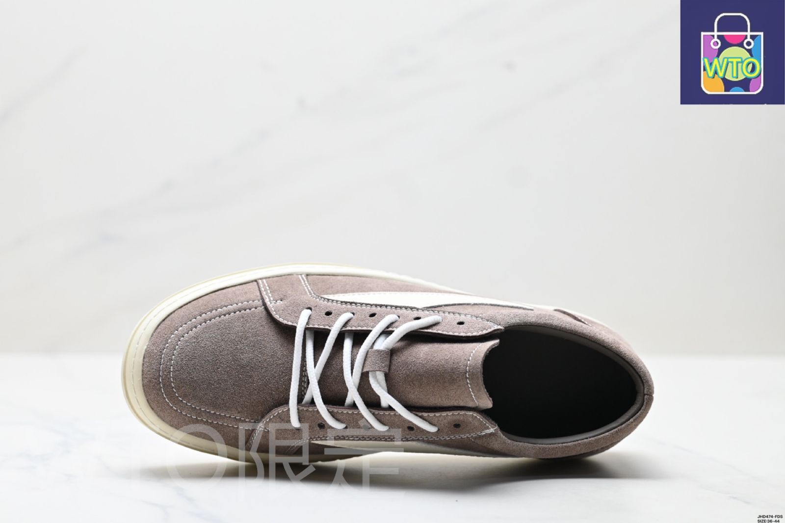 Rick Owens リック オウェンス RO Hollywood 小牛皮 丸頭 レース式 ロートップ スニーカー-WTO輸入1