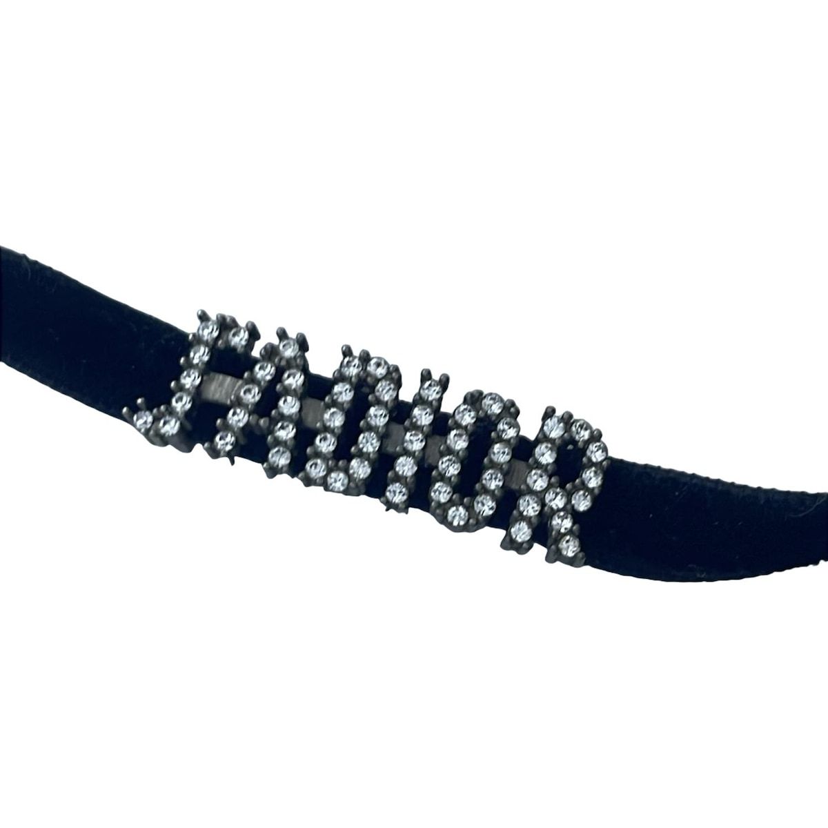 DIOR ChristianDior ディオール クリスチャンディオール チョーカー J ADIOR ジャディオール 黒×シルバー×クリア