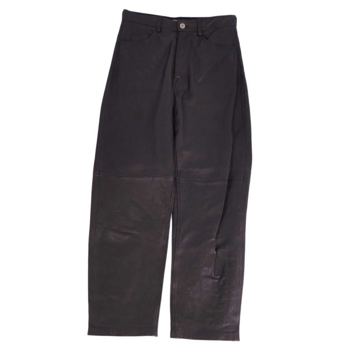アンスクリア INSCRIRE パンツ レザーパンツ ロングパンツ 無地