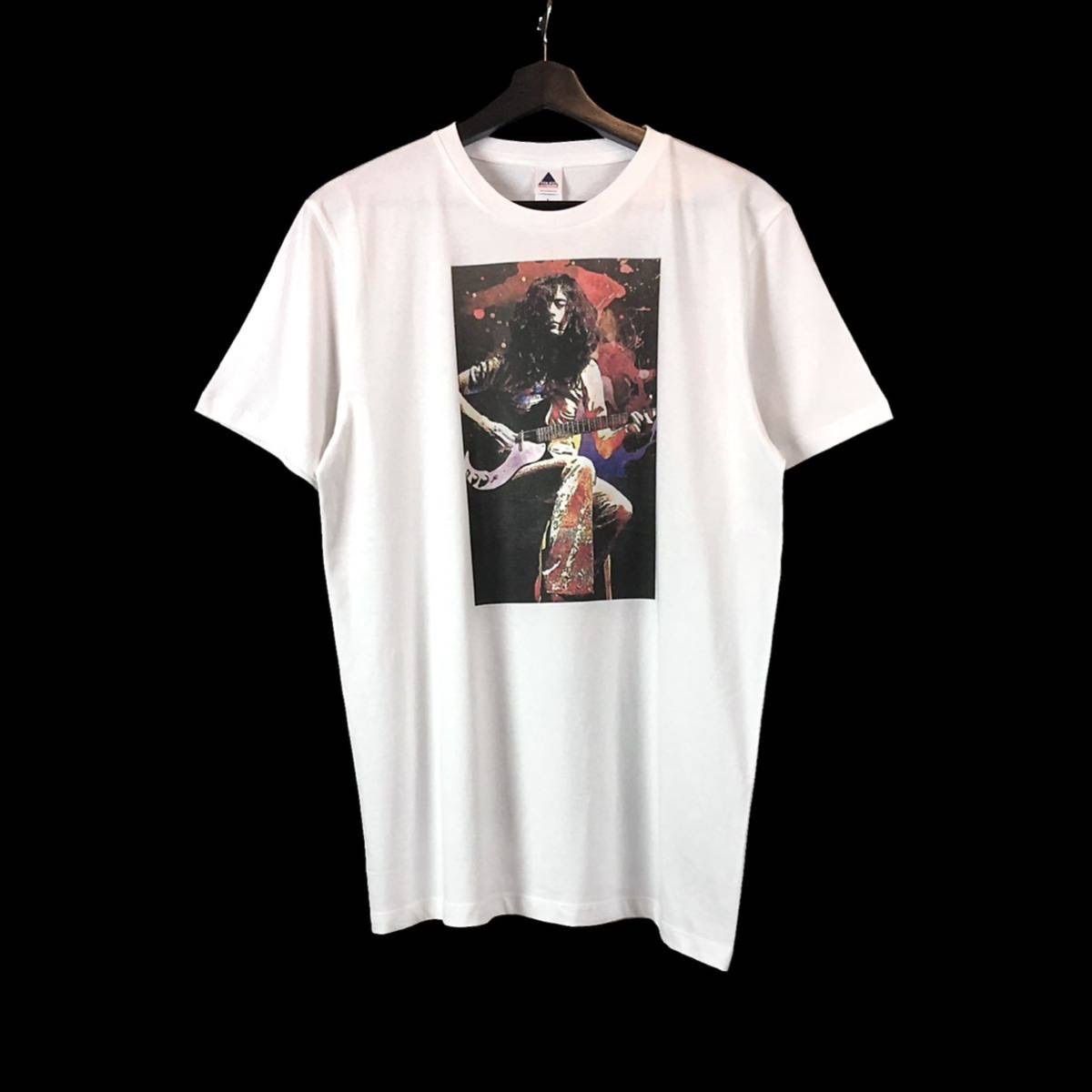 新品 レッドツェッペリン ギター ギタリスト ジミーペイジ アート ビッグロンT オリジナル Tシャツ レッドツェッペリン ジミーペイジ ギター
