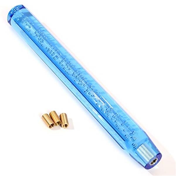ブルー ライフパレット 汎用 クリスタルシフトノブ バブル 八角 400mm キラキラ透明感際立つ爽快な泡入り 3枚アダプター付き (ブルー) 