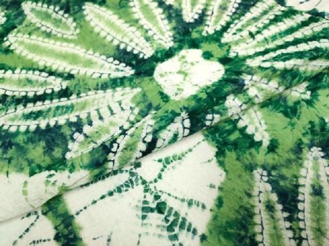 平和屋本店□極上 夏物 浴衣 有松鳴海絞り 舞花文 綿 逸品