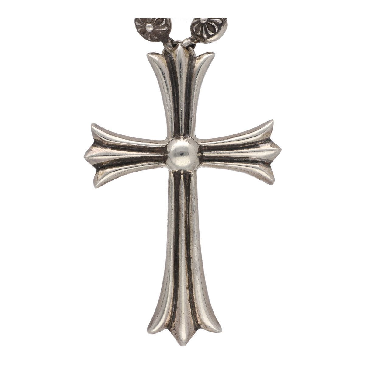 中古】 CHROME HEARTS クロムハーツ クロスボールネックレス#1 w