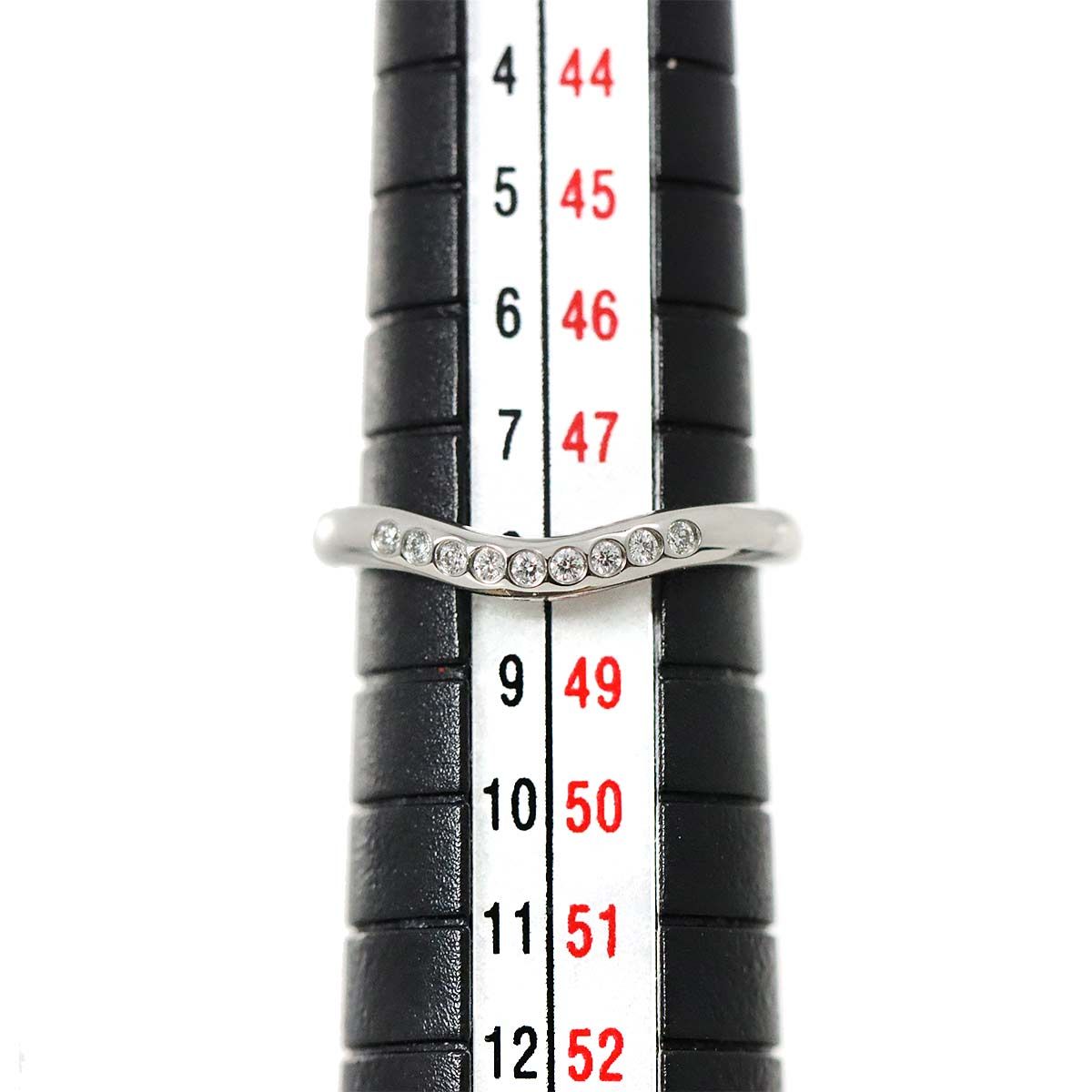 ティファニー TIFFANY&Co. カーブド バンド 8号 リング ダイヤ Pt  