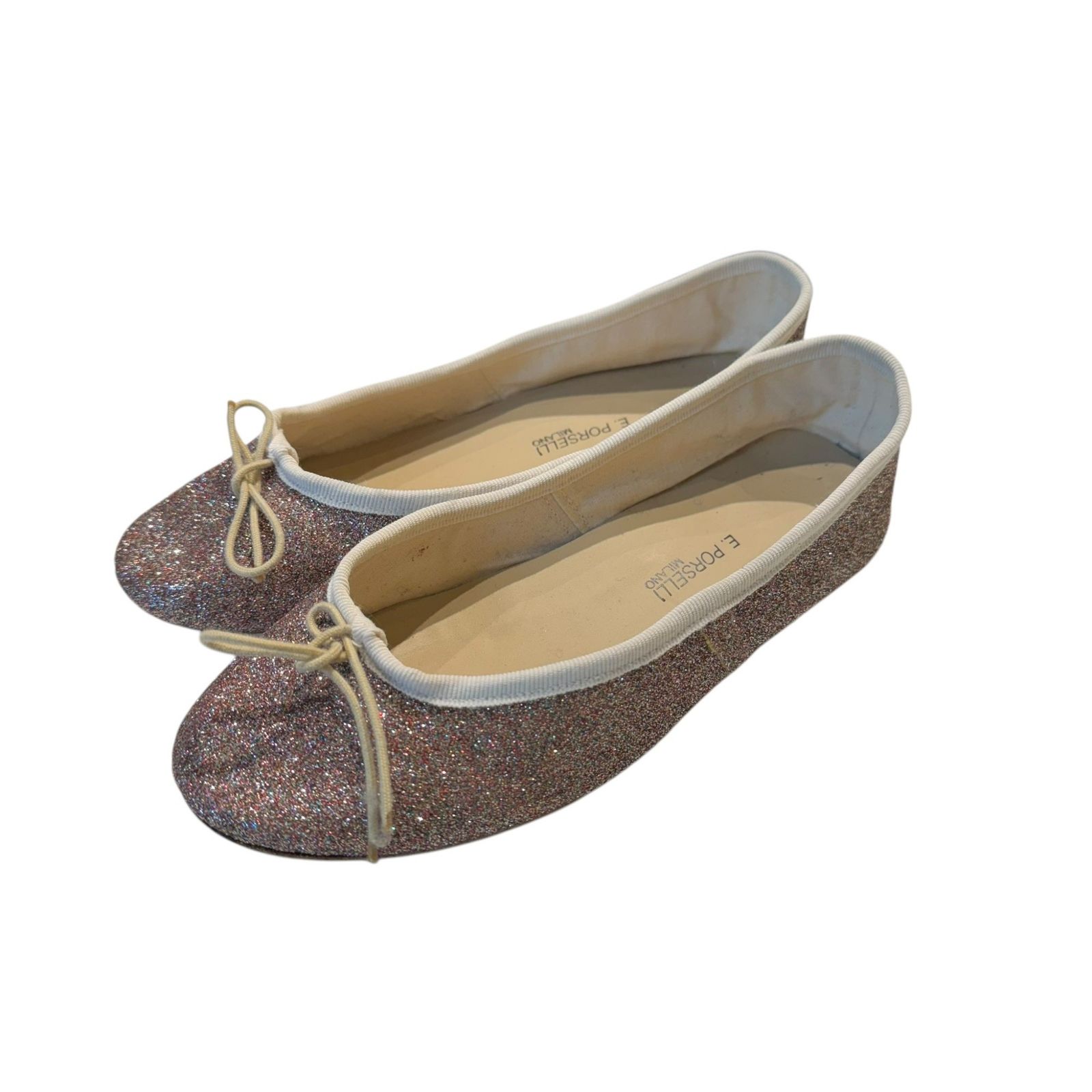 E.PORSELLI (ポルセリ) グリッターバレエシューズ 24093915000710