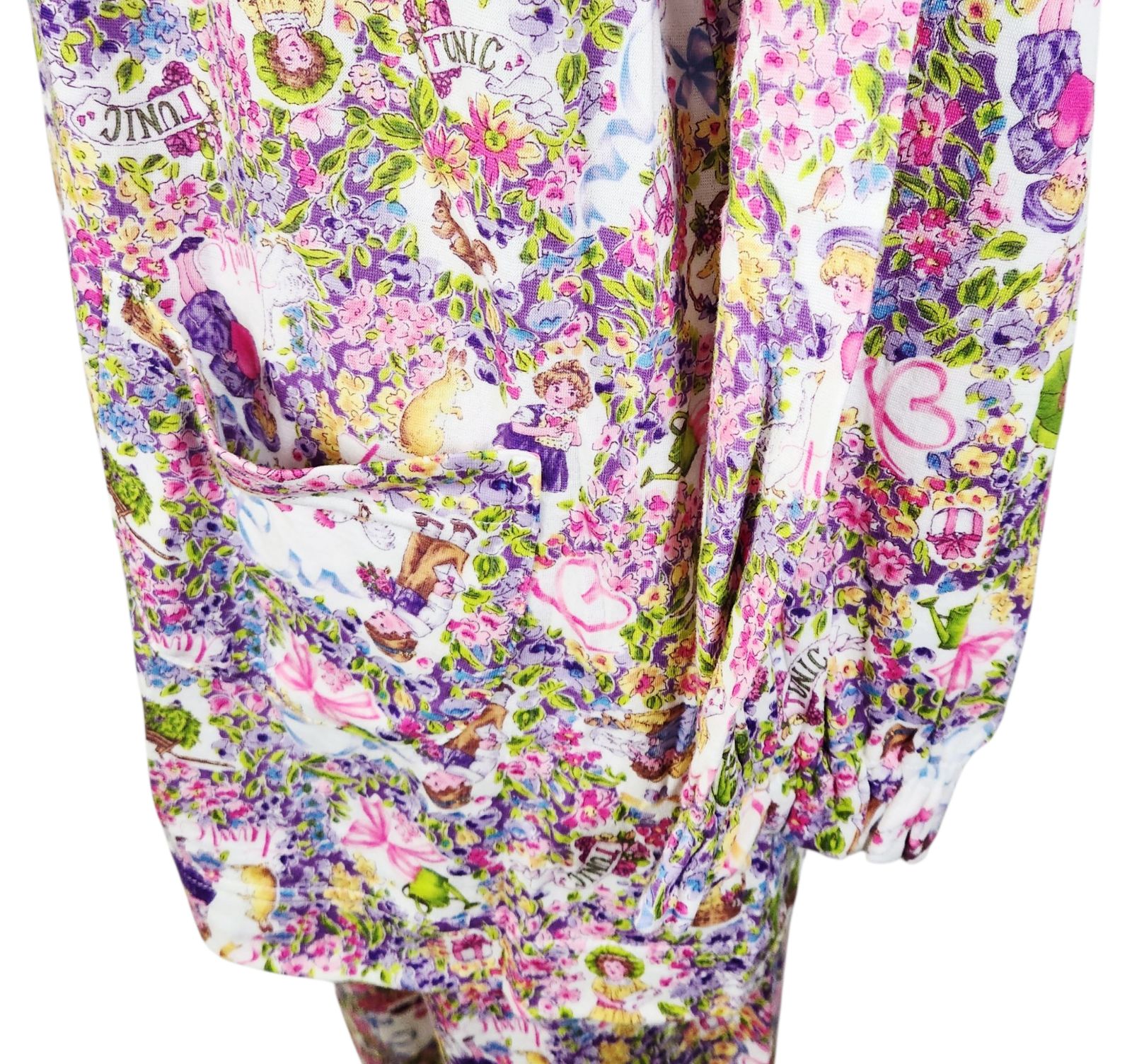 襟付き全開パジャマ 60接結小花メルヘン