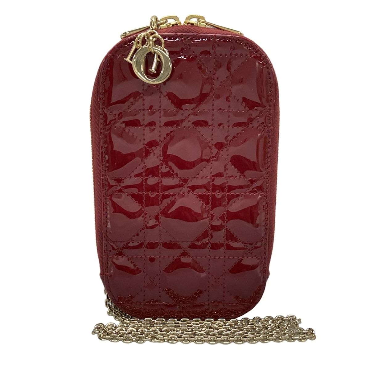 DIOR|ChristianDior ディオール|クリスチャンディオール 携帯電話ケース Lady Dior Call in Dior フォンホルダー レッド