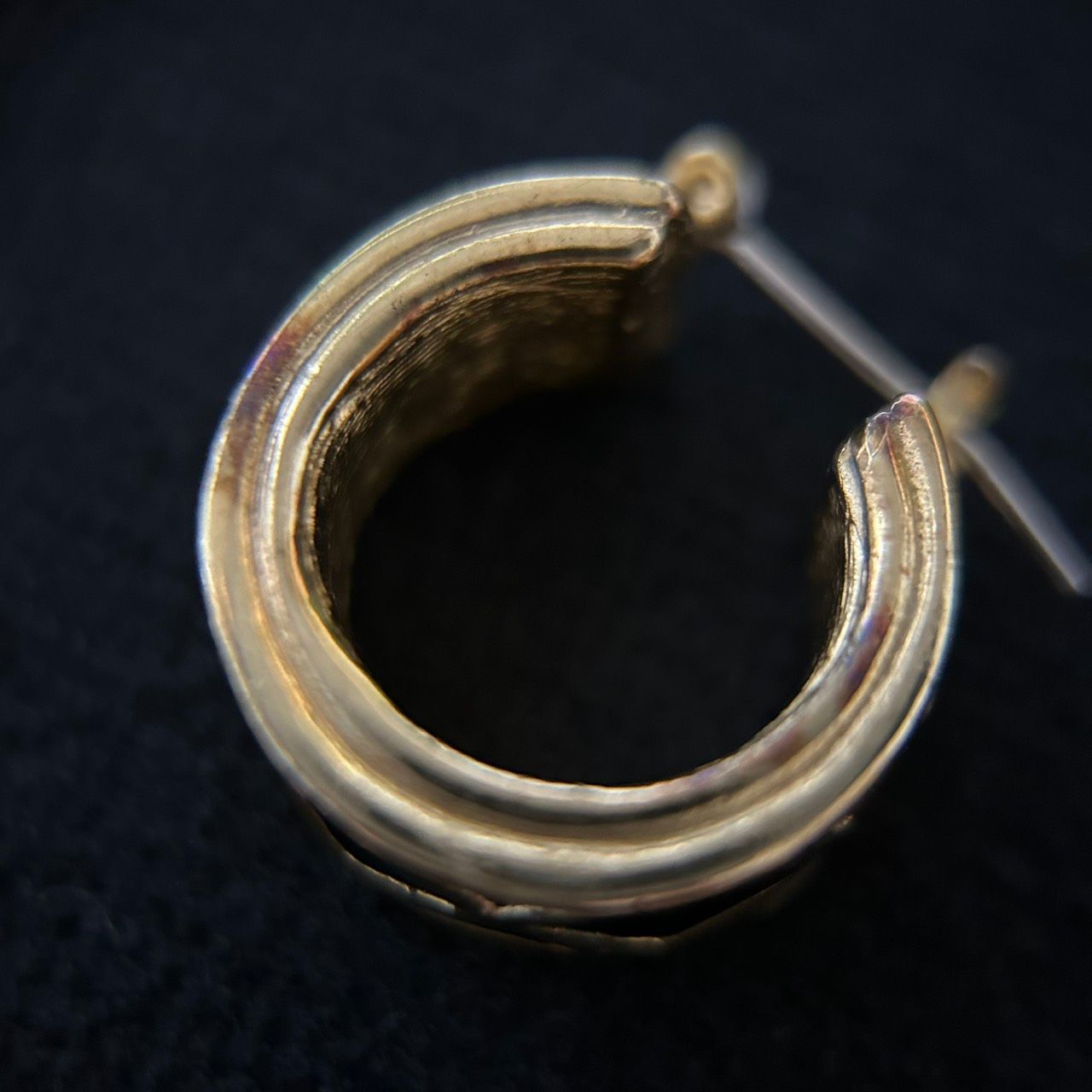 GIVENCHY ジバンシー ヴィンテージ フープピアス ゴールド