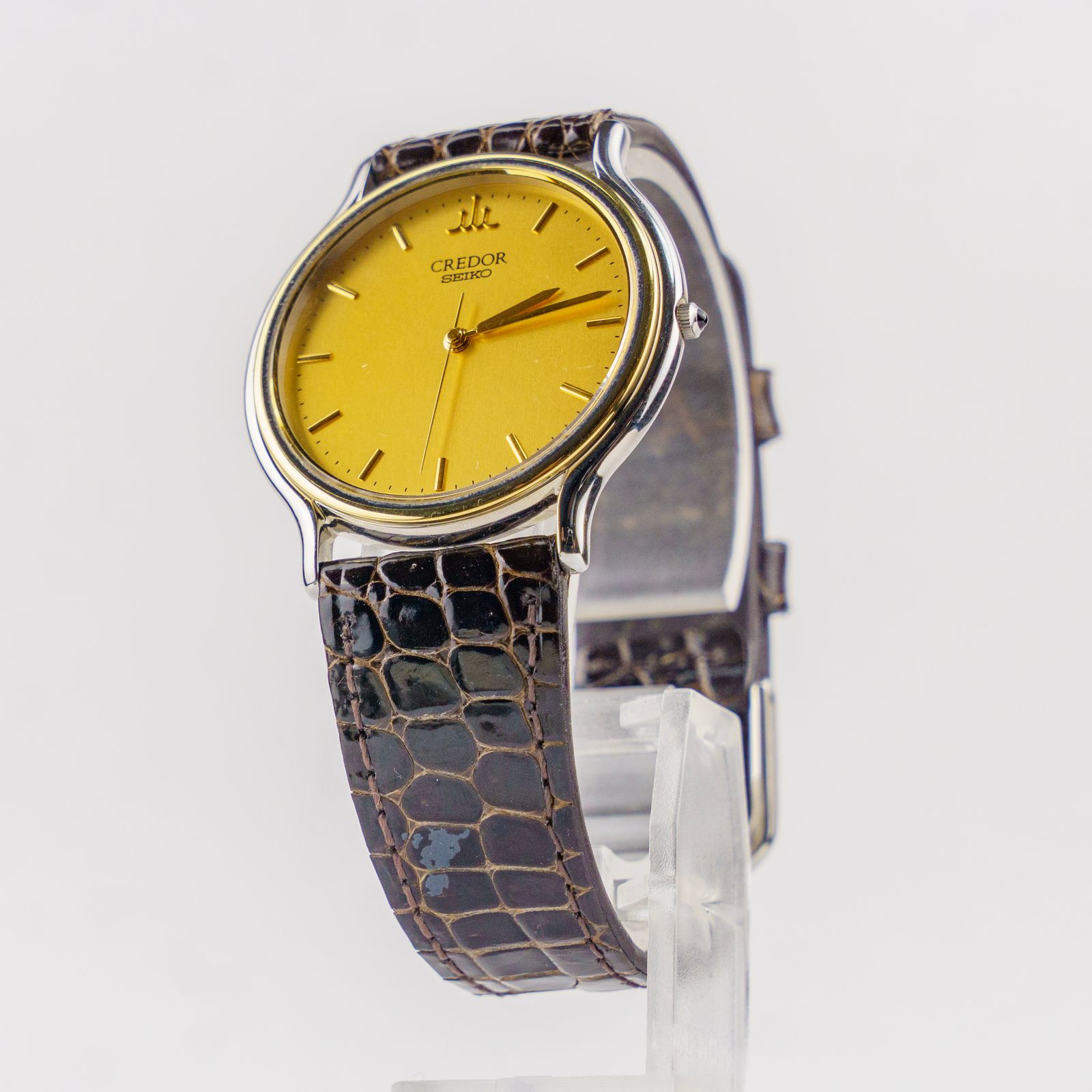 SEIKO CREDOR クォーツ 8J81-6B00 メンズ 1980年代 電池 18K 1298