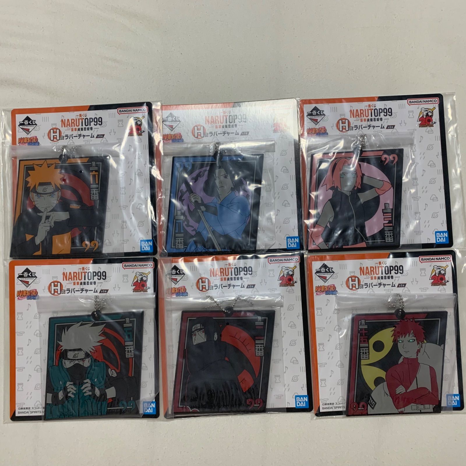 一番くじ NARUTOP99 -豪華絢爛忍絵巻-　A賞〜H賞　セット販売 一番くじ NARUTO -ナルト- 疾風伝 NARUTOP99 H賞 ラバーチャーム