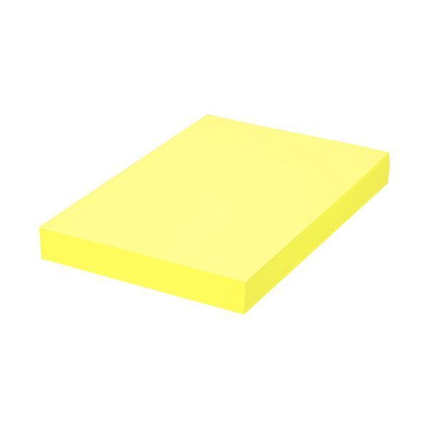 (まとめ) TANOSEE αエコカラーペーパーIIシトラスイエロー B4 1冊(500枚) 【×10セット】