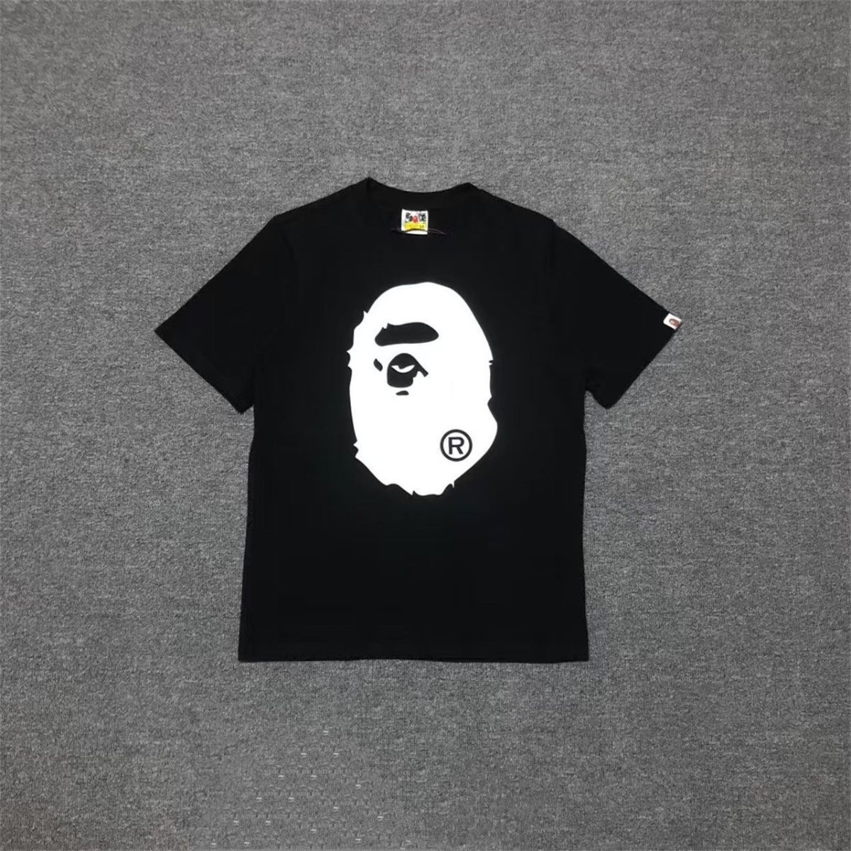BAPE プリント Tシャツ ブラック ホワイト 新品未使用】A BATHING APE BAPE SS22 レタープリント Tシャツ