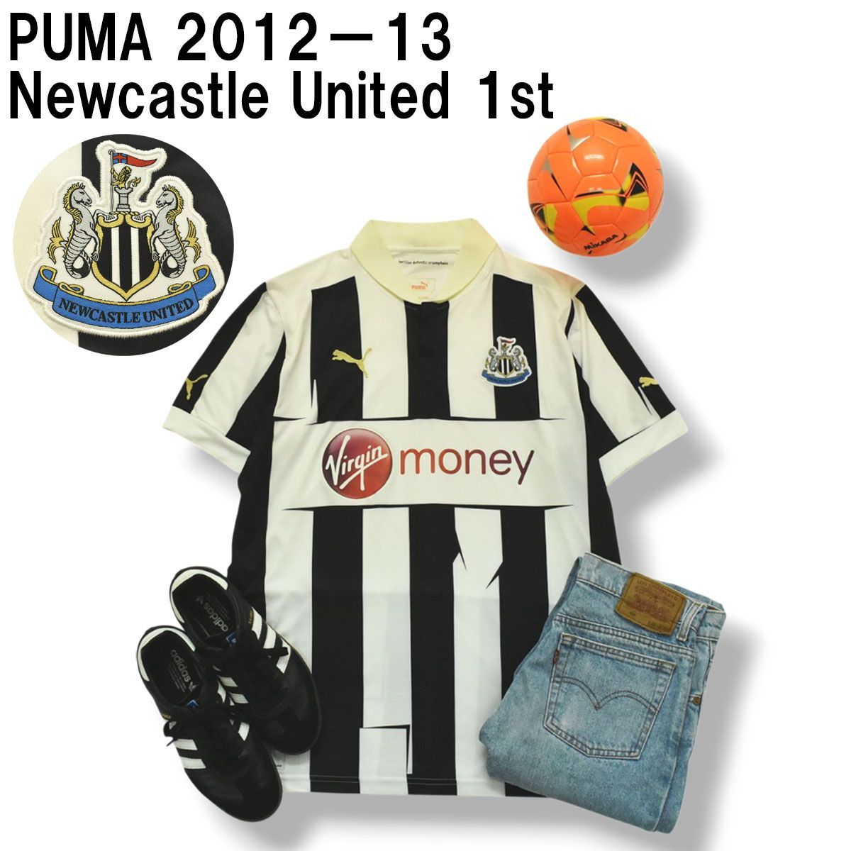 Newcastle United 2012-13 ユニフォーム　ニューカッスル Newcastle United 2012-13 ユニフォーム ニューカッスル - メルカリ