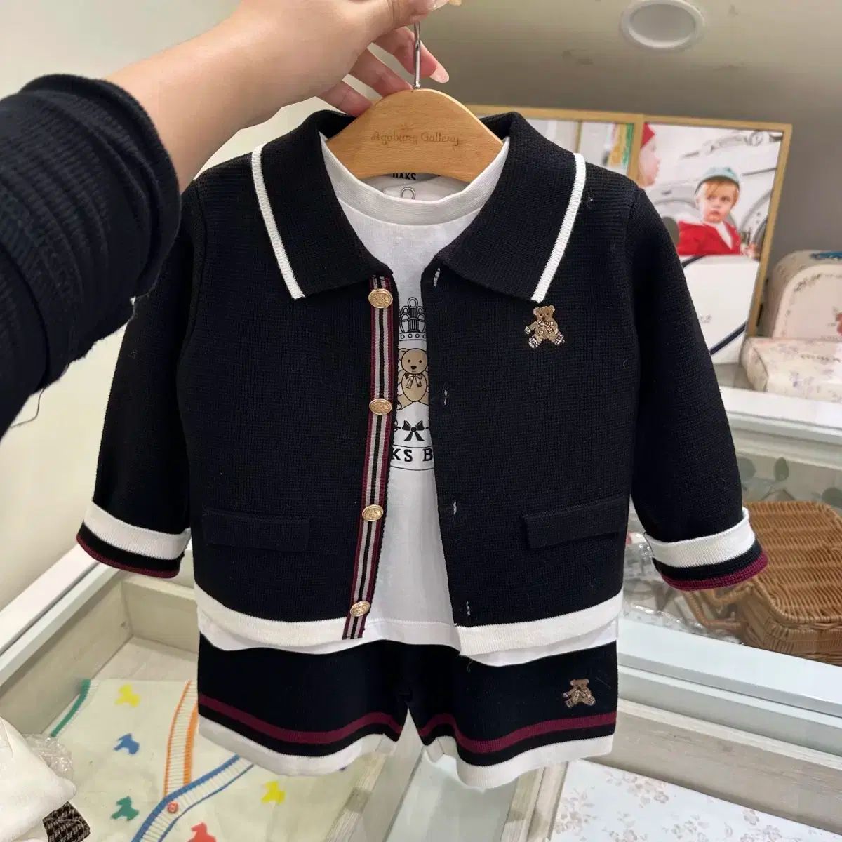 新規 ダックスベイビー アイコニー ニットカーディガン 上下