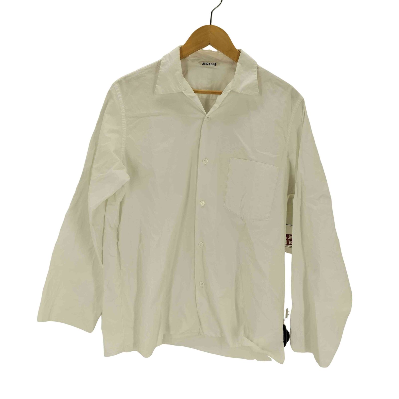 オーラリー AURALEE SELVEDGE WEATHER CLOTH OPEN COLLARED メンズ JPN 