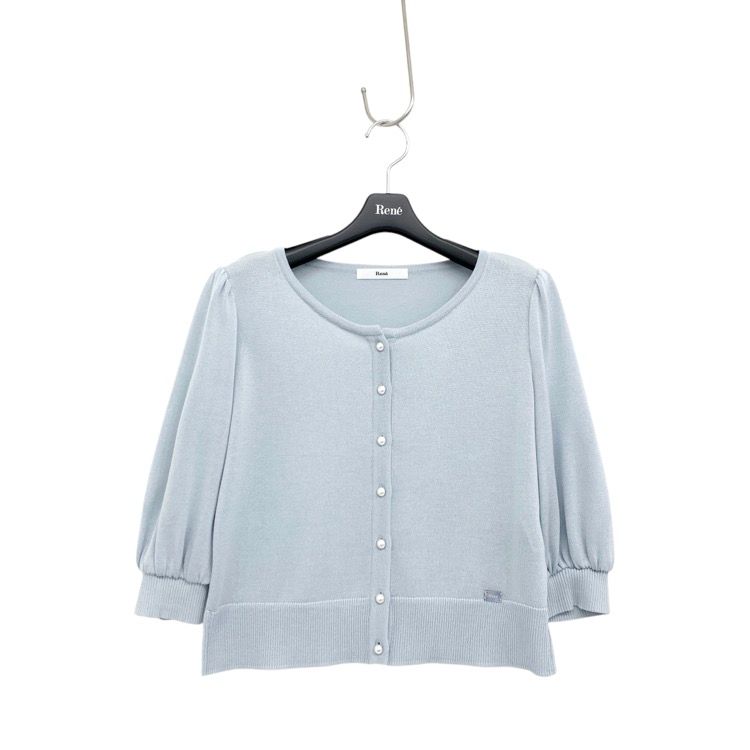 【美品✨】ルネ　カーディガン　パール　2022年　34 美品✨】ルネ カーディガン パール 2022年 34 Rene ルネ