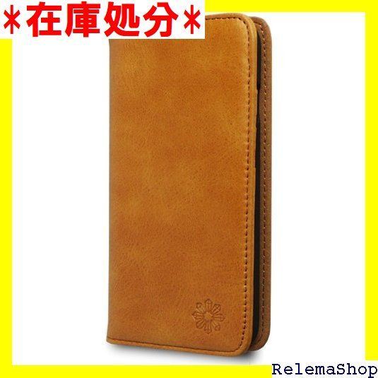 NeedNetwork iPhone 15 Pro 用 ケース 手帳型 本革レザー スマホケース アイフォン 用 耐衝撃 カードホルダー スタンド カバー マグネットなし キャメル 1591