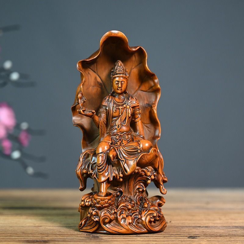 大型 観音菩薩 木彫　仏像 彫刻　開運　風水　置物　縁起物　インテリア 大型 観音菩薩 木彫 仏像 彫刻 開運 風水 置物 縁起物