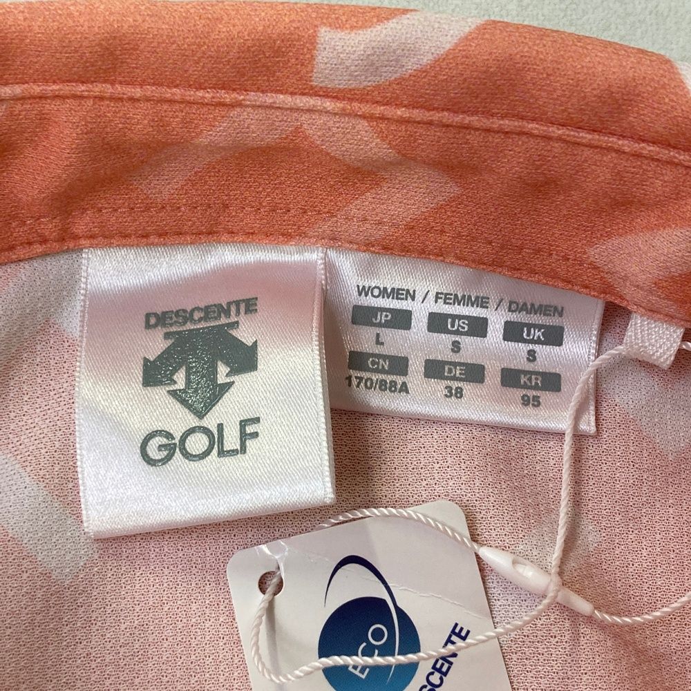 サイズ L DESCENTE GOLF デサントゴルフ ノースリーブワンピース ロゴ柄 オレンジ系 240101520605 ゴルフウェア レディース ストスト LLC-HASEGAWATOSO_COM
