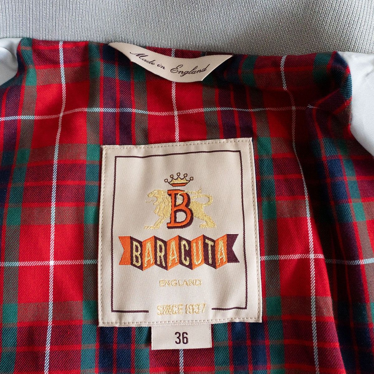 【イングランド製】バラクータ×ビームス 別珍 G9 ハリントンジャケット 36 BEAMS+別注】BARACUTA【G9 スウィングトップ ハリントン