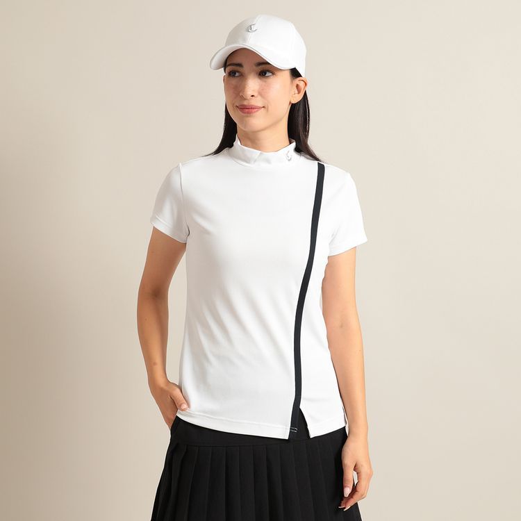 Callaway レディース 裏クールアイレットカノコ モックネックシャツ UVカット 吸汗速乾 ソフトフィット