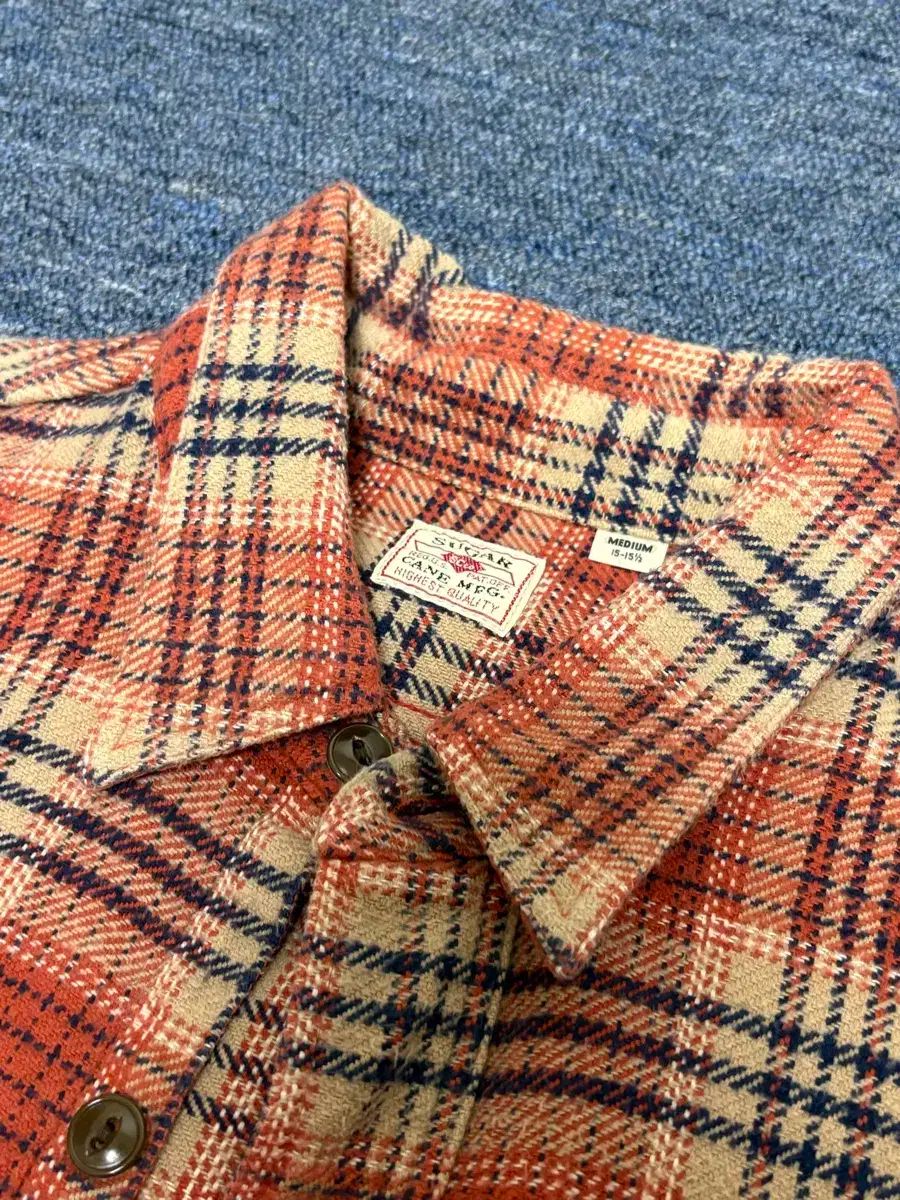 M サトウキビ フランネル シャツ ヴィンテージ チェック柄 東洋エンタープライズ