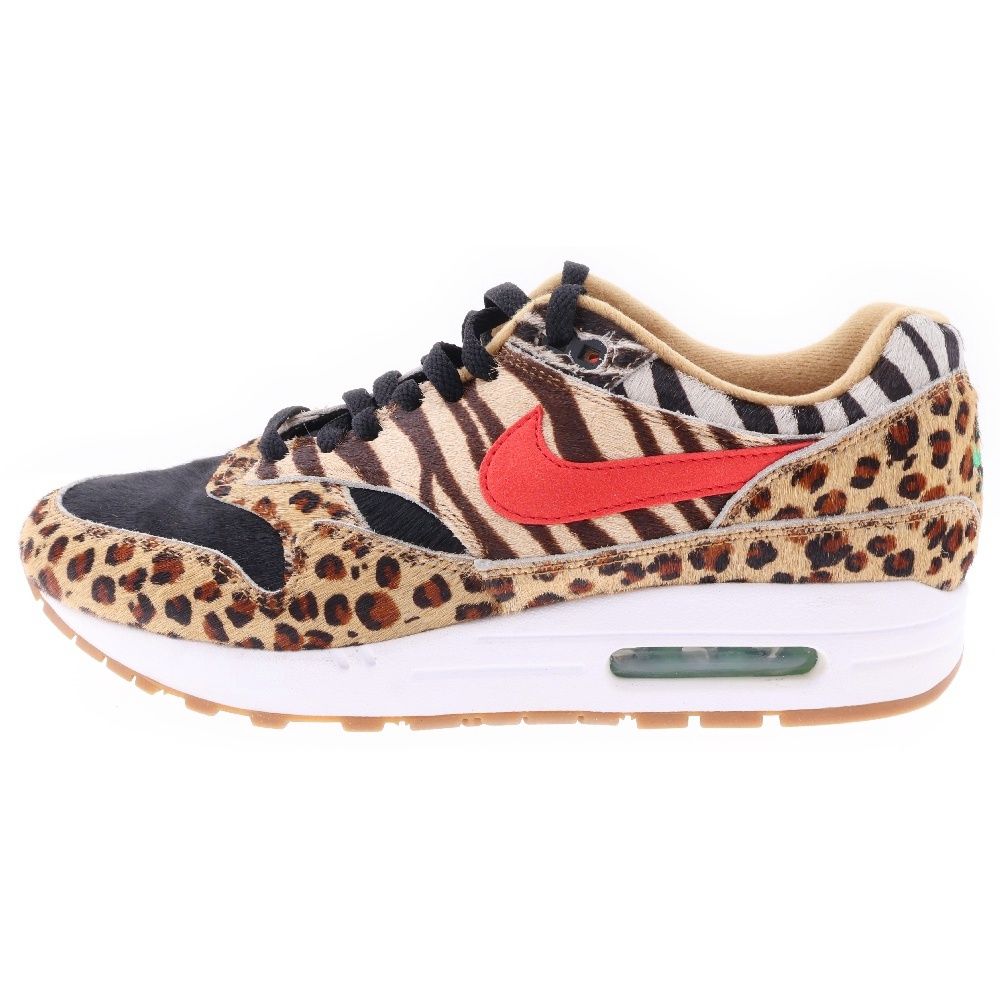 NIKE (ナイキ) ×atmos AIR MAX 1 DLX ANIMAL アトモス エアマックス 1 アニマル ローカットスニーカー ブラウン US9.5/27.5cm AQ0928-700