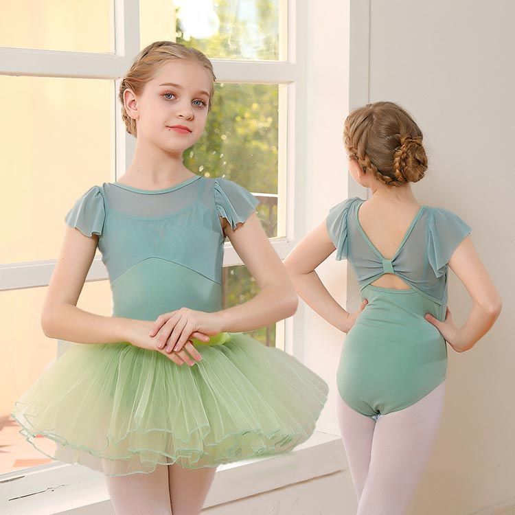 チュール レオタード ジュニア バレエ スカートなし バレエ 袖