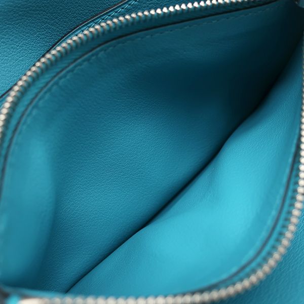 エルメス HERMES ショルダーバッグ ミニ コンヴォワイユール ヴォースイフト ターコイズ シルバー金具 青 ショルダーウォレット □R刻印 【箱】【中古】 エルメス HERMES ショルダーバッグ ミニ コンヴォワイユール ヴォー